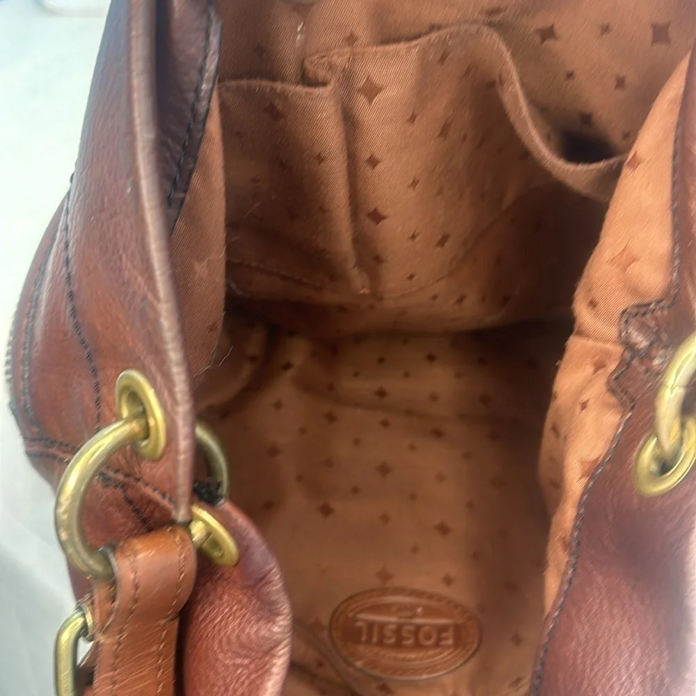 Fossil brown leather
